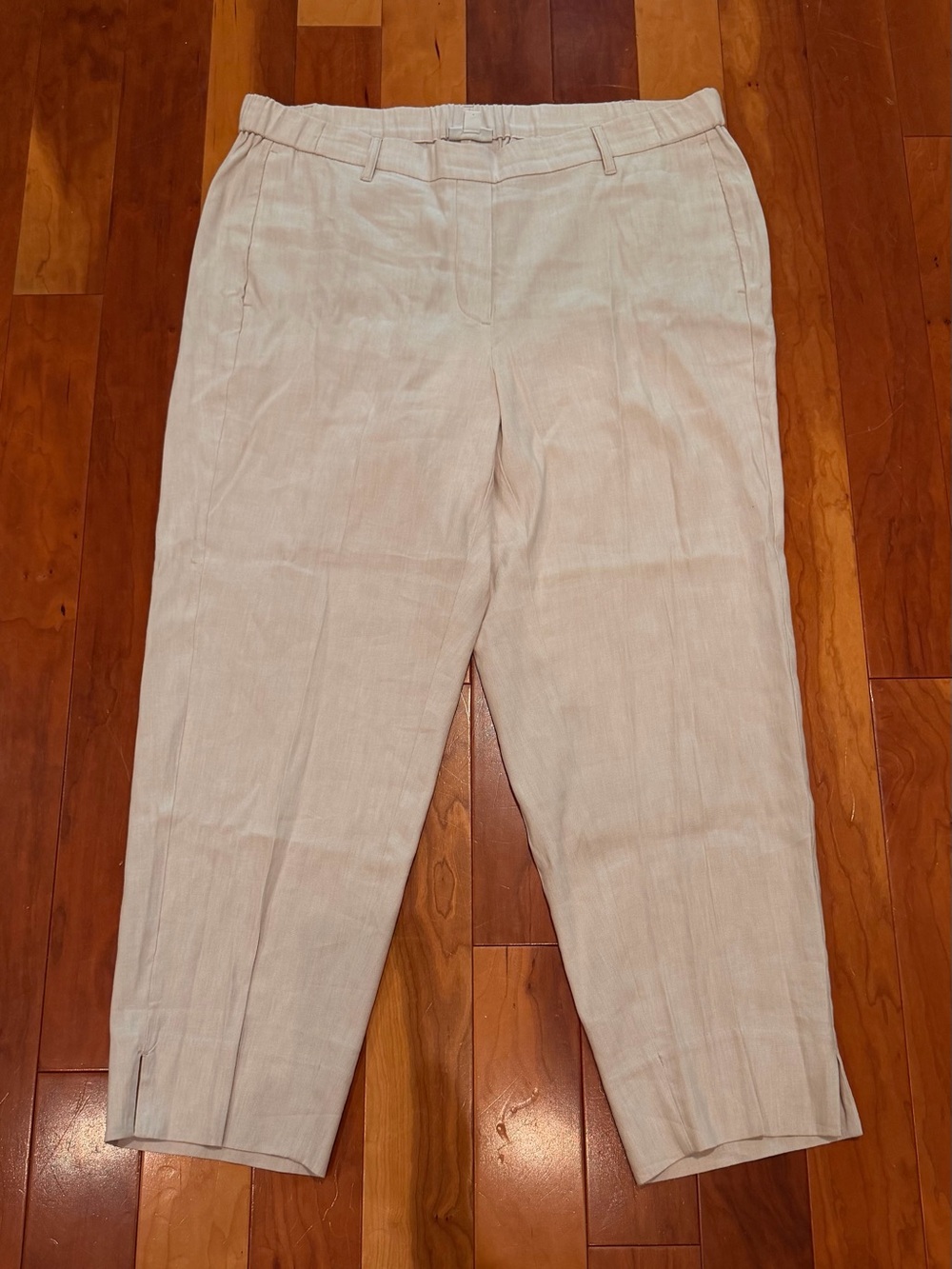 NWOT J.Jill Linen Stretch Pants XL Beige very lightweight Summer Perfect Pull On